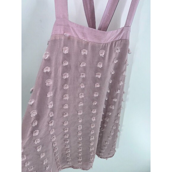 Women's Piper & Scoot Mauve Swiss Dot Jumper Skirt Size M - Picture 3 of 7